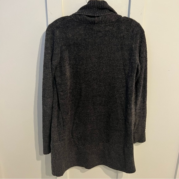Barefoot Dreams XS/S CozyChic Lite Circle Cardigan Gray Grey Black Pockets - Picture 4 of 5
